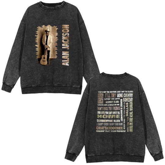 Discover Alan Jackson Double Sided Mineral Wash Sweatshirts