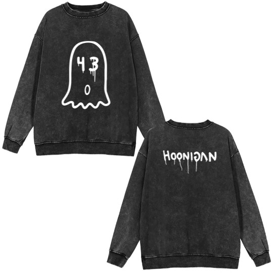 Discover Ken Block Big Ghost 43 Double Sided Mineral Wash Sweatshirts, Hoonigan Ken Block Double Sided Mineral Wash Sweatshirts