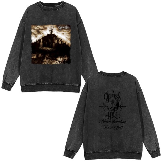 Discover Vintage Cypress Hill Black Sunday Double Sided Mineral Wash Sweatshirts