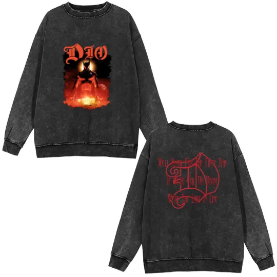 Discover DIO Last in Line Double Sided Mineral Wash Sweatshirts