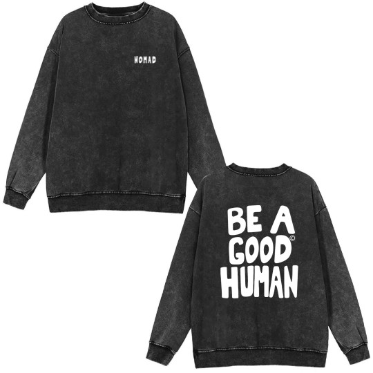 Discover Be A Good Human Double Sided Mineral Wash Sweatshirts, Jimin Orange Double Sided Mineral Wash Sweatshirts