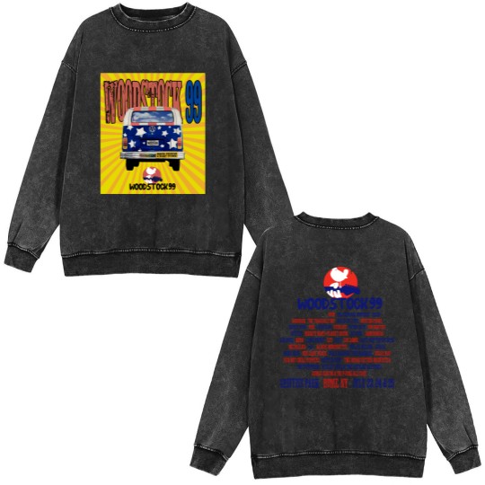Discover Vintage Woodstock 99 Double Sided Mineral Wash Sweatshirts, Vintage Woodstock 1999 Double Sided Mineral Wash Sweatshirts, Woodstock 99 Double Sided Mineral Wash Sweatshirts, Music Festival Double Sided Mineral Wash Sweatshirts