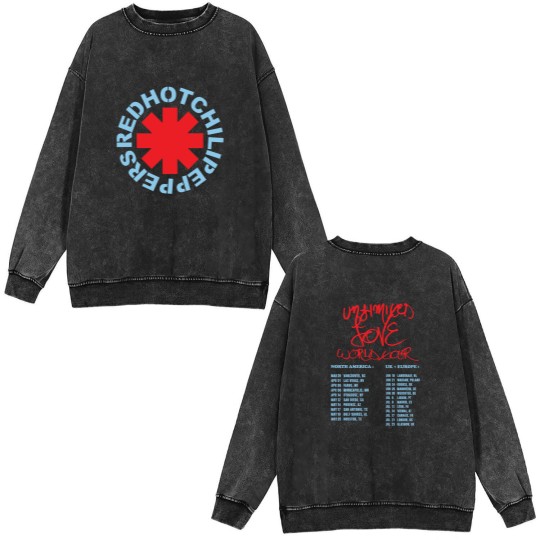 Discover Red Hot Chili Peppers Vintage Double Sided Mineral Wash Sweatshirts, Red Hot Chili Peppers 2 Sides Double Sided Mineral Wash Sweatshirts