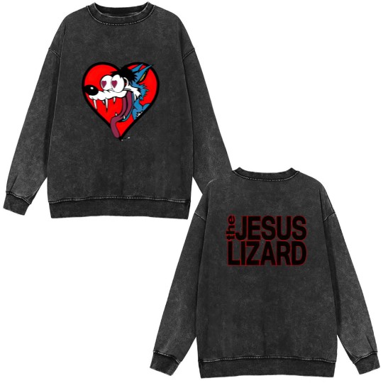 Discover Jesus Lizards Fall Winter Tour 1994 Double Sided Mineral Wash Sweatshirts