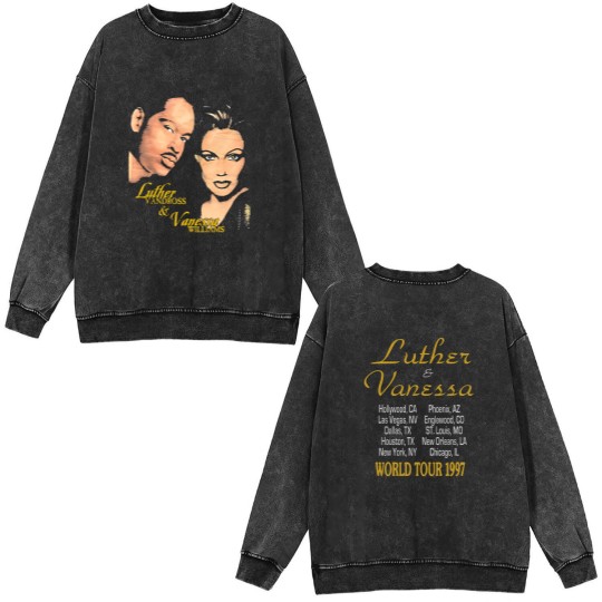 Discover Vintage 90s Luther Vandross Vanessa Williams Rnb Hiphop Rap Double Sided Mineral Wash Sweatshirts