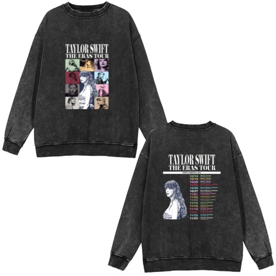 Discover Swift Tour 2024, North America Dates Tour, Reputation tour Double Sided Mineral Wash Sweatshirts