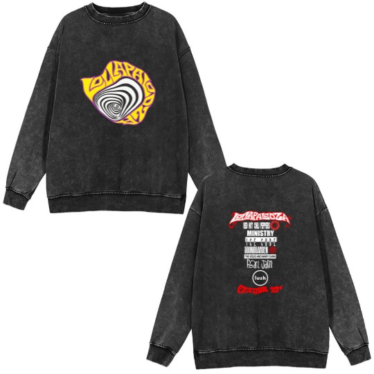 Discover Lollapalooza 1992 Concert Tour Double Sided Double Sided Mineral Wash Sweatshirts