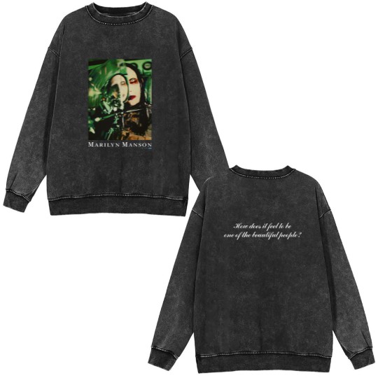 Discover MARILYN MANSON 1997 Double Sided Mineral Wash Sweatshirts How Does It Feel To Be One Of The Beautiful Gift