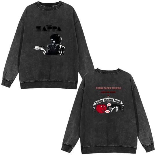 Discover Frank Zappa Tour '80 Double Sided Mineral Wash Sweatshirts