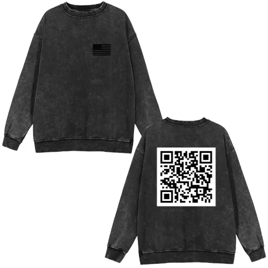 Discover Trump Dance QR Code Double Sided Mineral Wash Sweatshirts Viral Trump Dance YMCA qr Code Double Sided Mineral Wash Sweatshirts