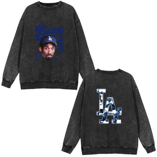 Discover Kobe "BEAN" Double Sided Double Sided Mineral Wash Sweatshirts, Kobe Los Angeles