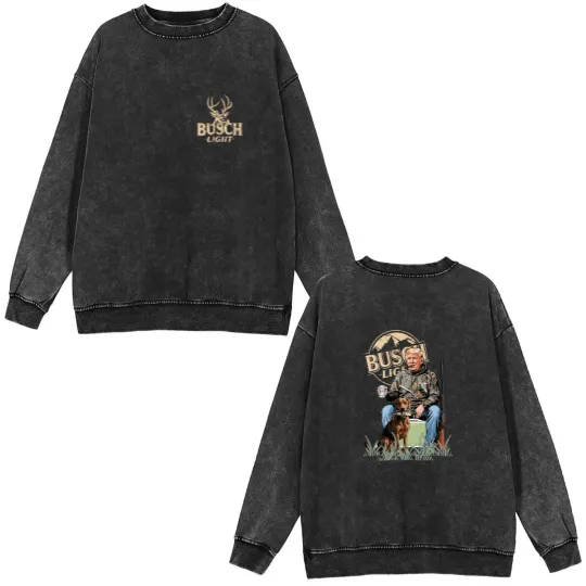 Discover Donald Trump/Light Beer Comfort Colors Double Sided Mineral Wash Sweatshirts