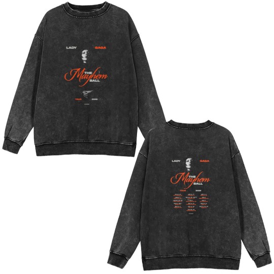 Discover Ld ga The Mayhem Ball Tour 2025 Tour Dates Two Sides Unisex Double Sided Mineral Wash Sweatshirts