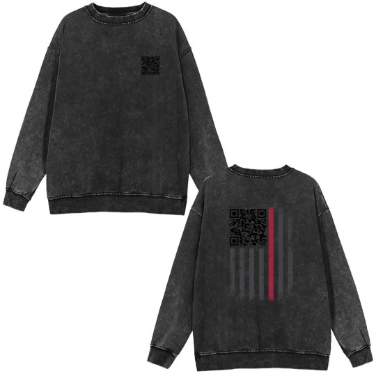 Discover Trump Dance QR Code Double Sided Mineral Wash Sweatshirts | Scan and Enjoy