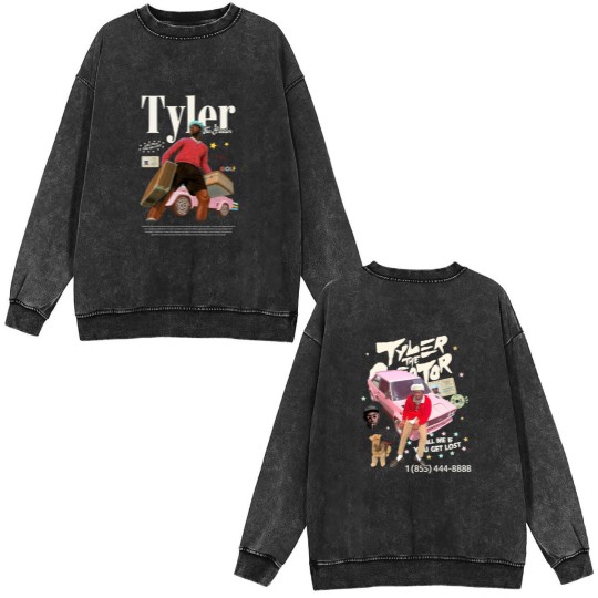 Discover Vintage Tyler the Creator Double Sided Mineral Wash Sweatshirts, The Creator Rapper Hip Hop Double Sided Mineral Wash Sweatshirts Double Sided Mineral Wash Sweatshirts