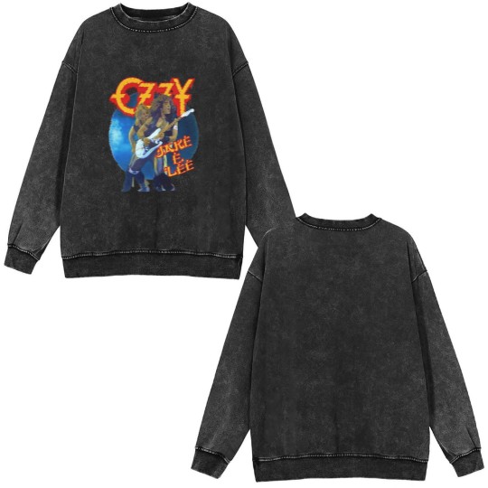 Discover 2 sides VTG 1984 Ozzy Osbourne Back at The Moon White Double Sided Mineral Wash Sweatshirts