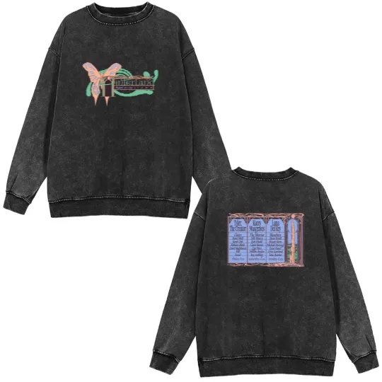 Discover Hinterland Music Festival 2025 Saint Charles Iowa Aug 1st 3rd Lineup Double Sided Mineral Wash Sweatshirts