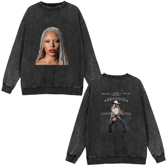 Discover Beyonce Cowboy Carter Tour Double Sided Mineral Wash Sweatshirts