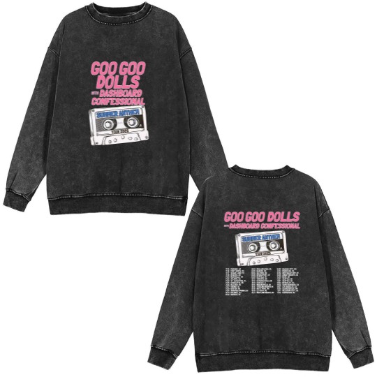 Discover HOT! Goo Goo Dolls Summer Anthem Tour 2025 Double Sided Mineral Wash Sweatshirts ALL Size S-5XL