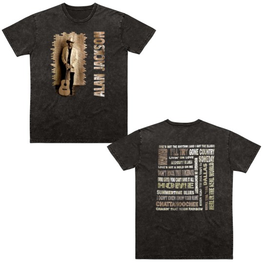Discover Alan Jackson Double Sided Mineral Wash T Shirts