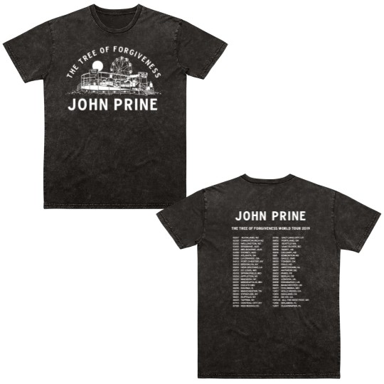 Discover John Prine 2019 World Tour Double Sided Mineral Wash T Shirts