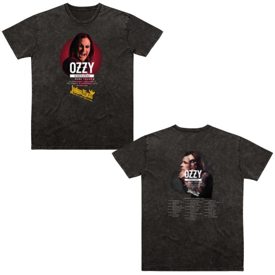 Discover Ozzy Osbourne Tour Dates & Concerts 2023 Double Sided Mineral Wash T Shirts