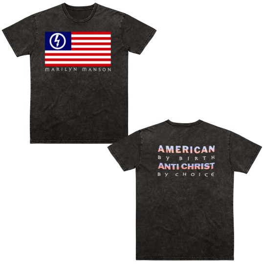 Discover True Vintage VTG 90s Marilyn Manson American Antichrist Double Sided Mineral Wash T Shirts