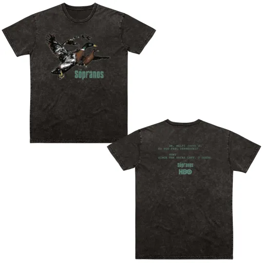 Discover Ducks The Sopranos Double Sided Mineral Wash T Shirts, Dr.Melfi Do You Feel Depressed Double Sided Mineral Wash T Shirts, Tony Since the Duck left I Guess