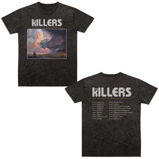 Discover The Killers Double Sided Mineral Wash T Shirts, The Killers 2023 Imploding The Mirage Concert Tour Men Double Sided Mineral Wash T Shirts