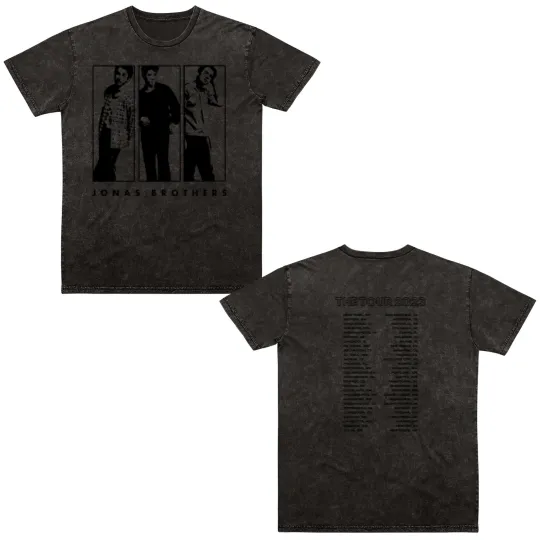 Discover The Tour Double Sided Mineral Wash T Shirts, Jonas Brothers Merch, Jonas Brothers Tour