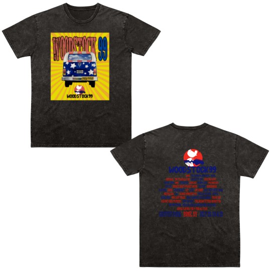 Discover Vintage Woodstock 99 Double Sided Mineral Wash T Shirts, Vintage Woodstock 1999 Double Sided Mineral Wash T Shirts, Woodstock 99 Double Sided Mineral Wash T Shirts, Music Festival Double Sided Mineral Wash T Shirts
