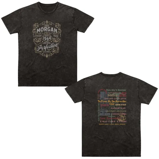 Discover Craig Morgan Two Sided Tracklist Country Concert Double Sided Mineral Wash T Shirts