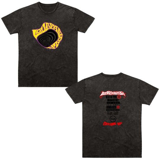 Discover Lollapalooza 1992 Concert Tour Double Sided Mineral Wash T Shirts