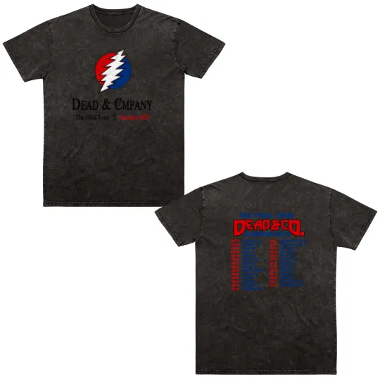 Discover Dead and Company The Final 2023 Summer Tour Double Sided Mineral Wash T Shirts, Dead and Company Double Sided Mineral Wash T Shirts