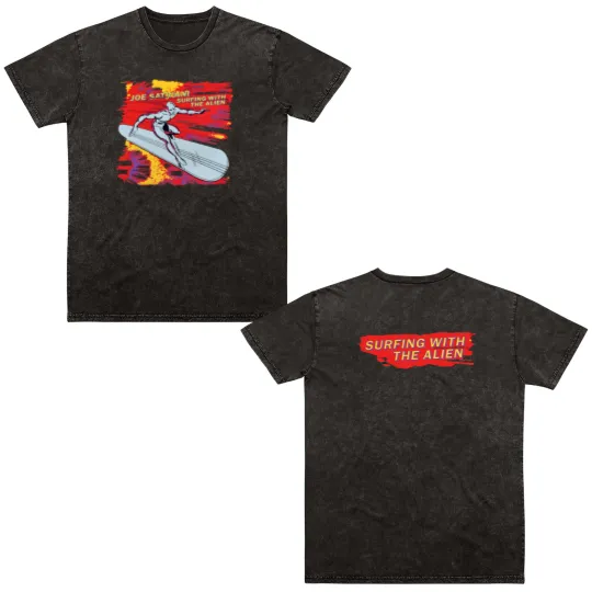 Discover Joe Satriani Surfing With The Alien Double Sided Mineral Wash T Shirts, Joe Satriani Graphic Double Sided Mineral Wash T Shirts