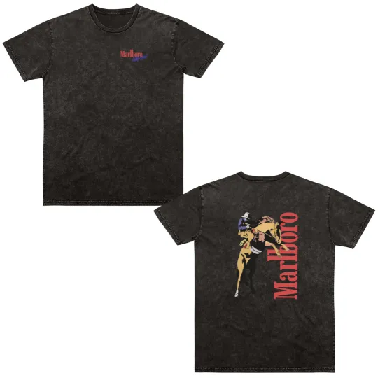 Discover Vintage Marlboro Cowboy Wild West Double Sided Mineral Wash T Shirts, Country Music