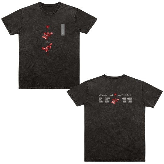 Discover Vintage 1990 DEPECHE MODE World Violator Concert Unisex Double Sided Mineral Wash T Shirts