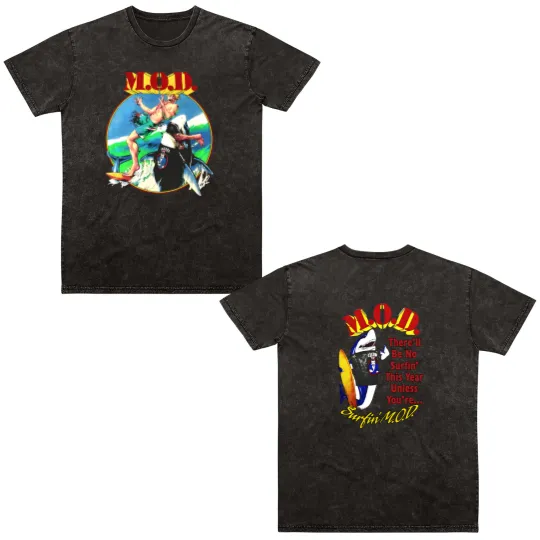 Discover Method of Destruction Surfin M.O.D. Theyll Be No Surfin This Year Shark Double Sided Mineral Wash T Shirts