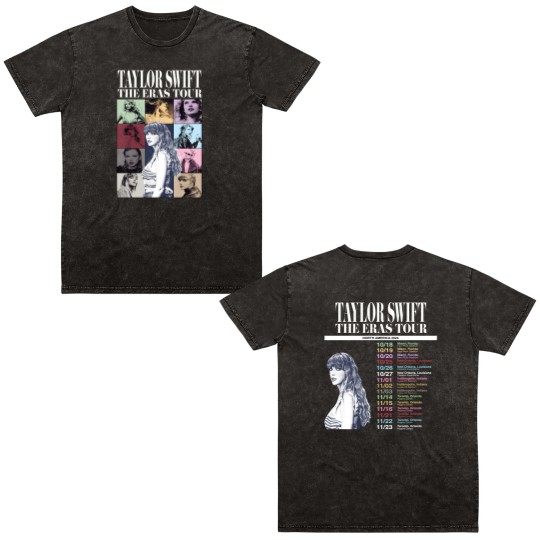 Discover Swift Tour 2024, North America Dates Tour, Reputation tour Double Sided Mineral Wash T Shirts