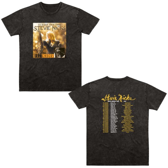 Discover Stevie Nicks 24 Karat Gold Tour Dates Pretenders Double Sided Mineral Wash T Shirts