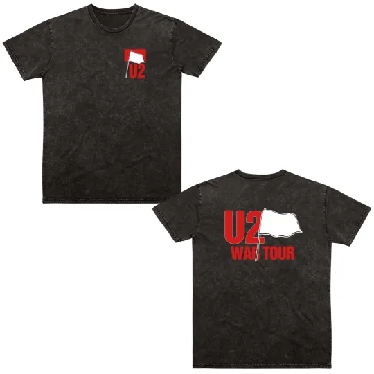 Discover Vintage The U2 Tour Music Band Double Sided Mineral Wash T Shirts