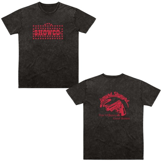 Discover Vintage 1976 Lynyrd Skynyrd Showco Tour of Japan & Great Britain 2 sides Double Sided Mineral Wash T Shirts