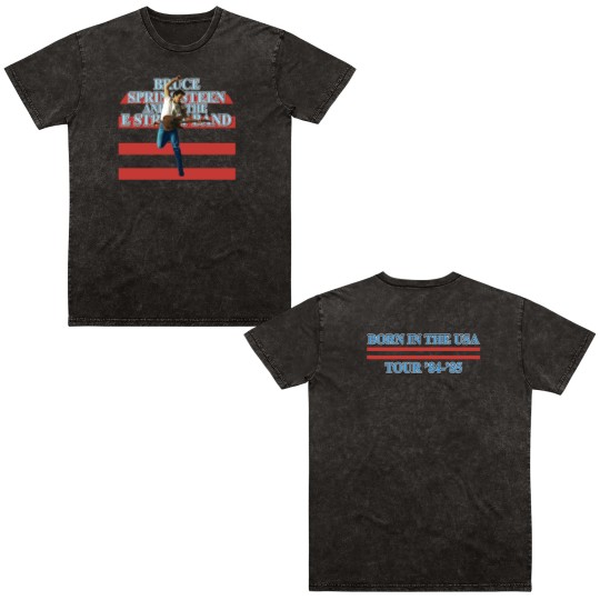 Discover Bruce Springsteen Double Sided Mineral Wash T Shirts, Bruce Springsteen, Springsteen Concert