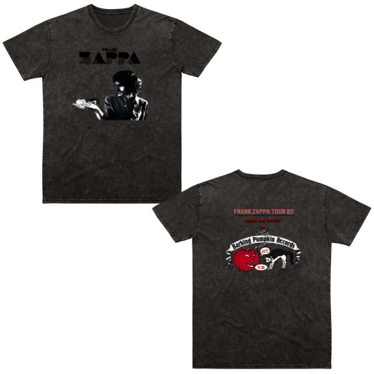 Discover Frank Zappa Tour '80 Double Sided Mineral Wash T Shirts