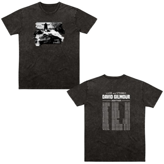 Discover Luck And Strange David Gilmour Tour 2024 Double Sided Mineral Wash T Shirts
