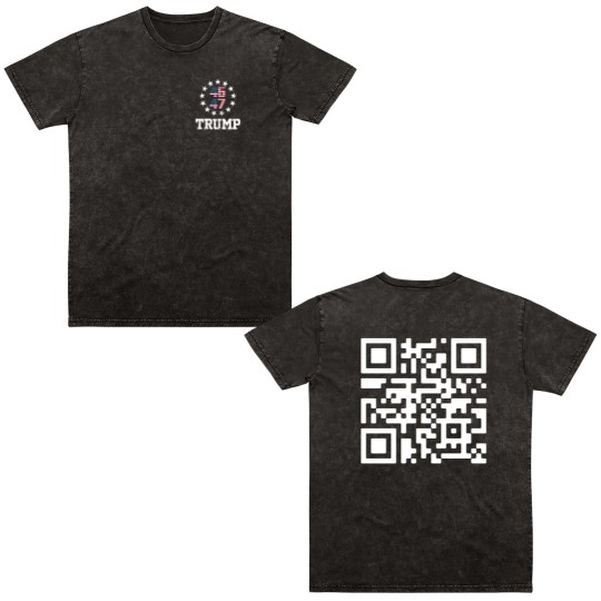 Discover Trump Dance Qr Code Double Sided Mineral Wash T Shirts, Trump Dancing Qr Code Double Sided Mineral Wash T Shirts