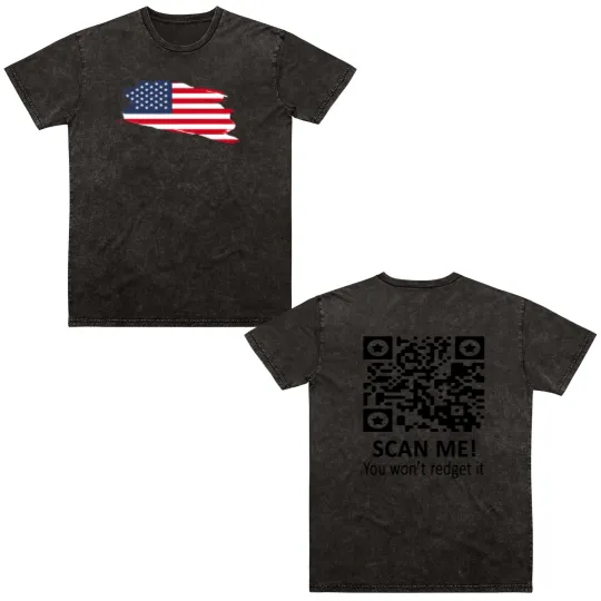 Discover Trump Qr Double Sided Mineral Wash T Shirts, Viral Trump Dance Ymca Qr Code