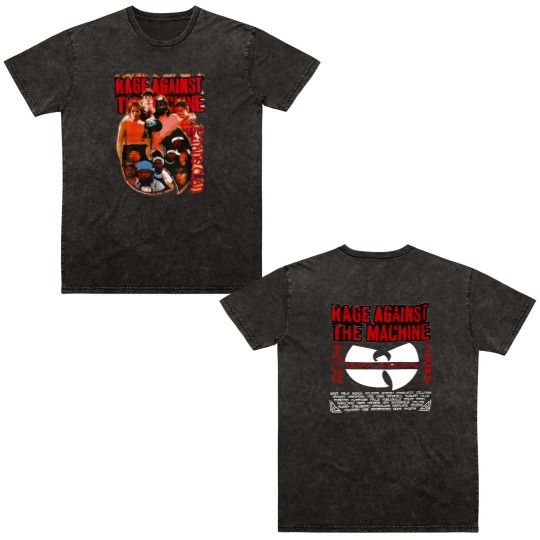Discover VTG 1997 Tang Tour Rage Against Double Sided Mineral Wash T Shirts