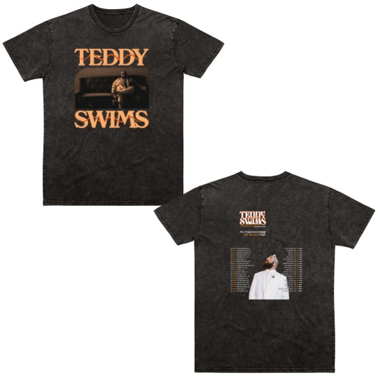 Discover Teddy Swims Tour 2025 Double Sided Mineral Wash T Shirts, Teddy Swims 2025 Concert Double Sided Mineral Wash T Shirts