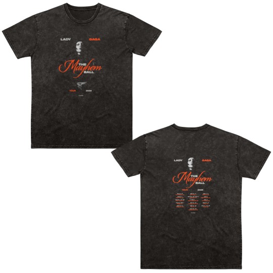 Discover Ld ga The Mayhem Ball Tour 2025 Tour Dates Two Sides Unisex Double Sided Mineral Wash T Shirts
